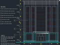 FIle cad thiết kế nhà làm việc 6 tầng kích thước 15.4x17.8m bản vẽ: kiến trúc, cầu thang