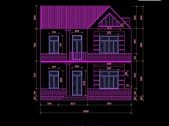 File cad thiết kế nhà ở 2 tầng kích thước 10x12.85m gồm kiến trúc, điện nước, móng