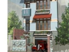 File cad thiết kế nhà phố 3 tầng kích thước 5x20m gồm bản vẽ: KT+KC+M&E