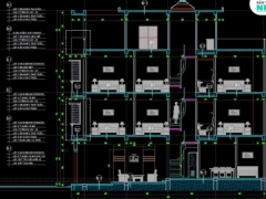 File cad thiết kế nhà phố 4 tầng kích thước 4x14.9m