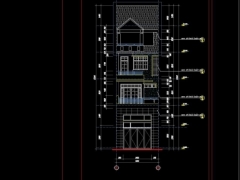 File cad thiết kế nhà phố 5 tầng 5x25m gồm kiến trúc, điện nước, wifi, ADSL, trần và chi tiết cửa