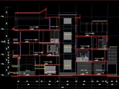 File cad thiết kế nhà phố 5 tầng KT 5x25m gồm: KT+M&E..