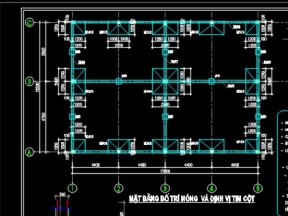 File CAD xưởng bảo dưỡng xe kích thước 12x18m