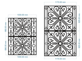File cắt cnc giếng trời 2 kích thước xây dựng