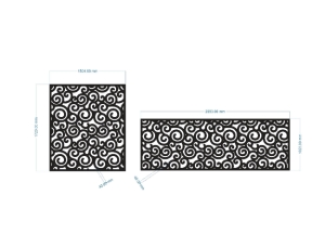 File cnc 2 kích thước lan can hoa văn soắn