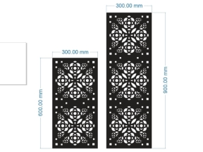 File cnc 2 kích thước vách hoa phong cách