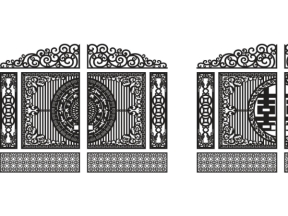 File cnc 2 thiết kế cổng 2 cánh mới nhất