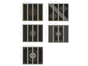 File cnc 5 thiết kế cổng 4 cánh dxf