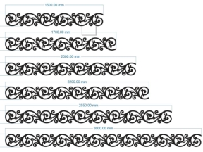 File cnc 7 kích thước diềm mái kính dxf