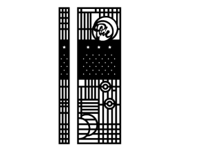 File cnc cổng 1 cánh bản vẽ đẹp chữ phúc