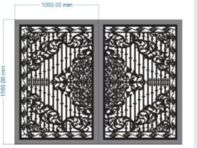 File cnc cổng 2 cánh kiểu mới nhất