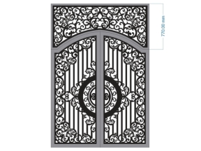 File cnc cổng 2 cánh và ô thoáng  đặc biệt