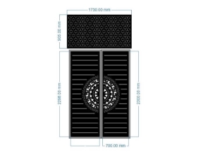 File cnc cổng 2 cánh và ô thoáng kiểu mới