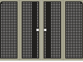 File cnc cổng 4 cánh đơn giản mẫu họa tiết ô vuông