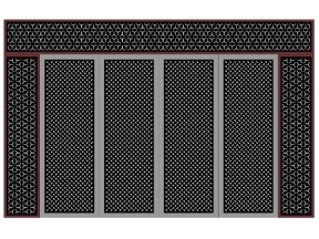 File cnc cổng 4 cánh đục lỗ file cad đẹp nhất hiện nay