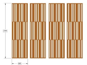 File cnc cổng 4 cánh file cad đơn giản tháng 6
