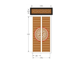 File cnc cổng 4 cánh trống đồng bông tuyết mới