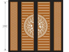 File cnc cổng 4 cánh trống đồng đẹp nhất