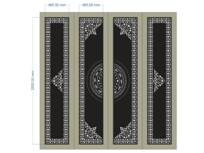File cnc cổng 4 cánh trống đồng mới phong cách