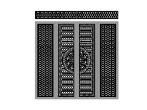 File cnc cổng 4 cánh trống đồng thiết kế mới