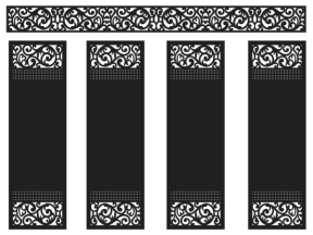 File cnc cổng 4 cánh và ô thoáng .