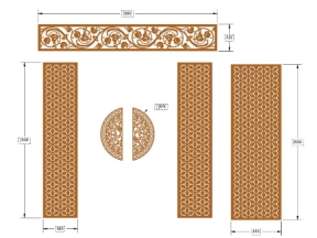 File cnc cổng bông tuyết trống đồng có ô thoáng
