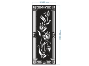 File cnc cửa sắt 1 cánh hoa đẹp dxf