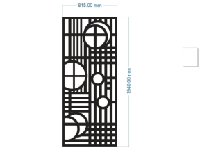 File cnc cửa sắt 1 cánh hoa văn tròn đơn giản