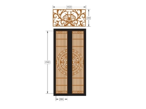 File cnc cửa sắt 2 cánh mới phong cách