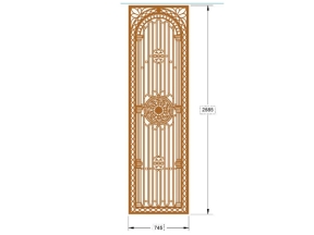 File cnc file cad cổng 1 cánh mới