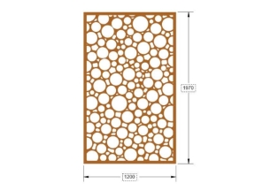File cnc hàng rào mẫu họa tiết tròn cao cấp