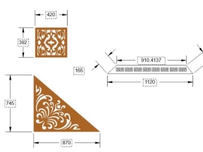File cnc hoa văn cổng 3 đầy đủ dxf