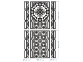 File cnc hoa văn cửa thông tầng dxf
