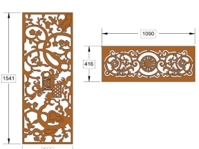 File cnc hoa văn đầy đủ vách cổng