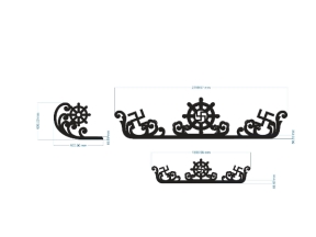 File cnc hoa văn mái đình làng