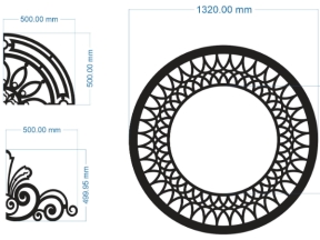 File cnc hoa văn mái kính file cad đẹp dxf