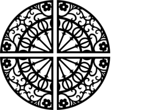 File cnc hoa văn tròn mái kính 2 kích thước thiết kế