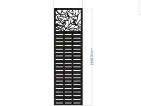 File cnc mẫu cổng 1 cánh mẫu họa tiết cây chim