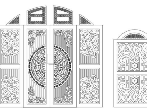 File cnc mãu cổng 4 cánh chính phụ kiểu mới