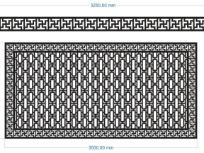File cnc mẫu hàng rào mẫu đơn giản