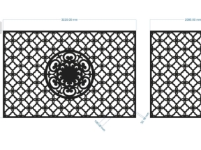 File cnc mẫu vách ngăn mẫu họa tiết tròn giữa
