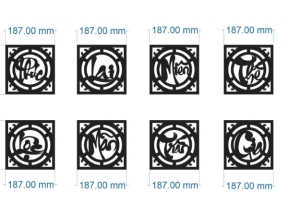 File cnc thiết kế chữ phúc lại miên lộc mẫn