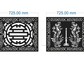 File cnc thiết kế chữ thọ và hạc nến đẹp