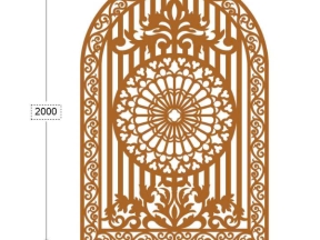 File cnc thiết kế cổng 1 cánh vòm