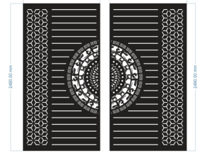 File cnc thiết kế cổng 2 cánh chính phụ cnc