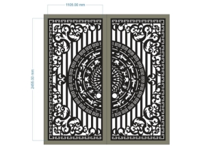 File cnc thiết kế cổng 2 cánh trống đồng tháng 7