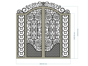 File cnc thiết kế cổng 2 cánh vòm cong tháng 5