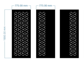 File cnc thiết kế cổng 4 cánh bông tuyết đơn giản