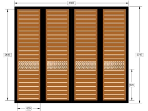 File cnc thiết kế cổng 4 cánh đơn giản 2d