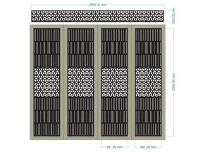 File cnc thiết kế cổng 4 cánh đơn giản sang trọng và ô thoáng